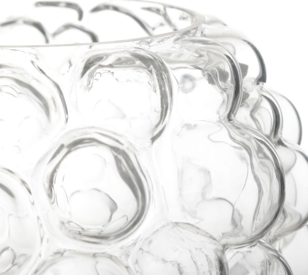 Ваза скляна Bubbles 18,5 см прозора 