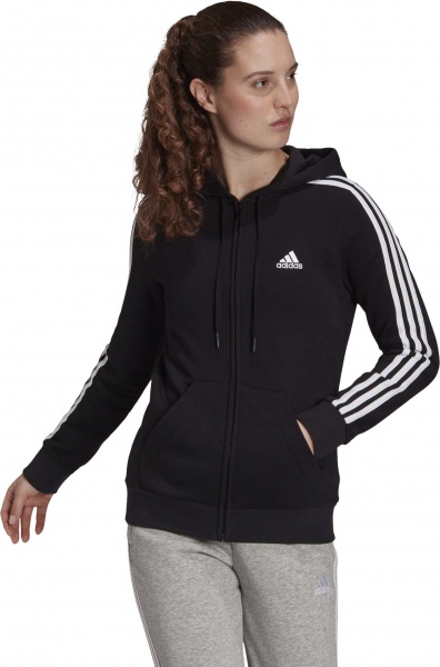 Джемпер Adidas W 3S FL FZ HD GM5567 р. S черный