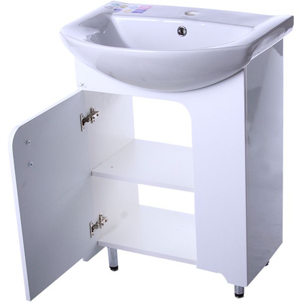 Тумба підлогова Сансервіс Eliza 60 з умивальником Libra 60 біла