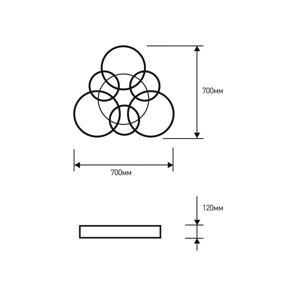 Люстра стельова Eurolamp 120 Вт LED-модуль білий LED-LR-120-M18(white)