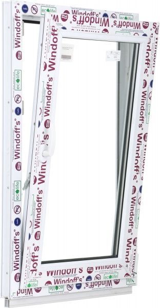 Окно поворотно-откидное Windoff's 58 600x1000 мм правое 