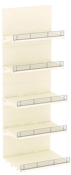 Стеллаж пристенный 1930х665 упаковка № 2.А (полки и стенки) 9001