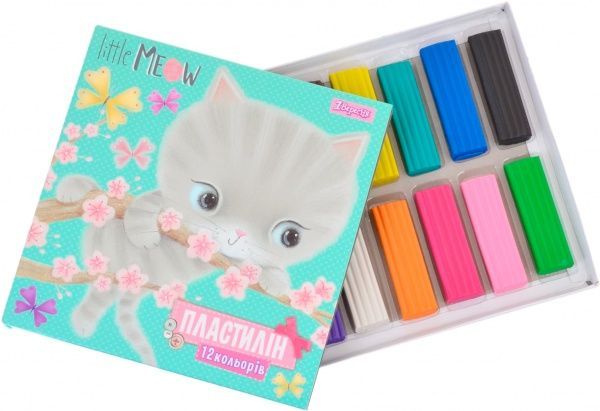 Пластилин восковой 12 цветов (д) 1 вересня