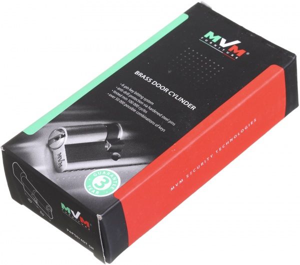 Циліндр MVM Р6Р 50x40 ключ-вороток 90 мм матовий нікель Р6P50/40Т SN ключ-тумблер