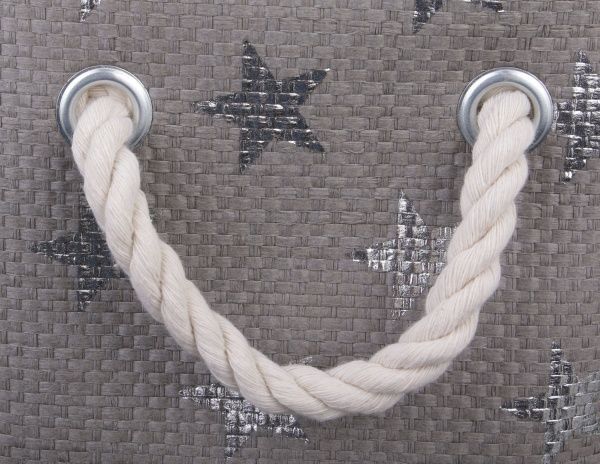 Кошик з ручками Stars 30х20х18 см сірий