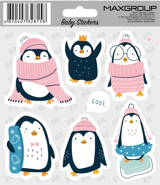 Набор наклеек MAXGROUP Пингвин NM-107