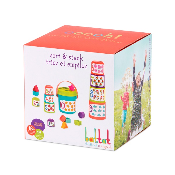 Игровой набор Battat Lite Сортер-пирамидка два в одном BT2611Z