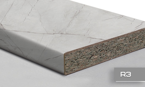 Стільниця LuxeForm R3 S147 вологостійка 3050x600x38 мм мармур мілтон