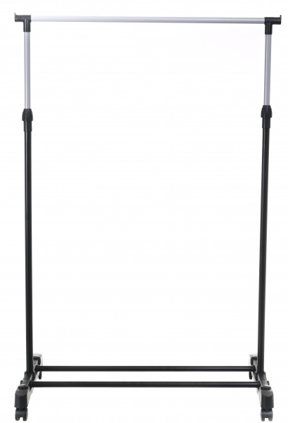 Держатель для одежды 800x420x950 (1650) мм одинарный передвижной на колесах черный
