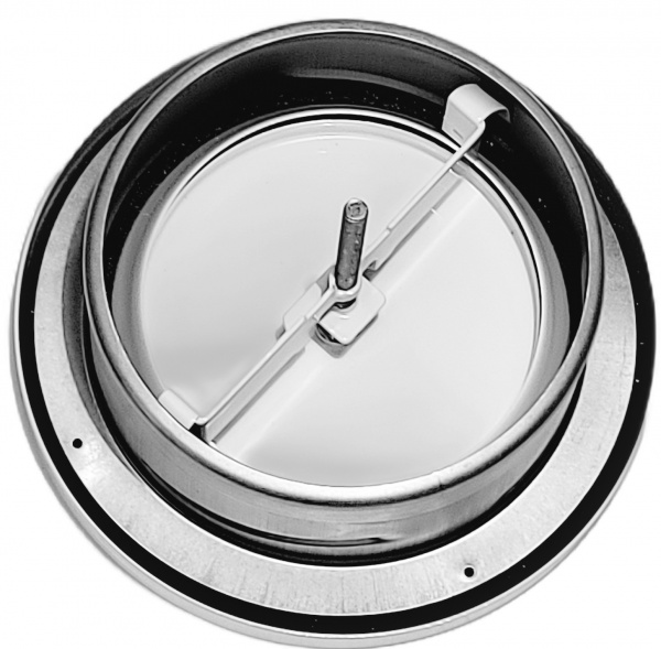 Рамка вентиляційна витяжна (анемостат) EVF 125 мм метал білий 