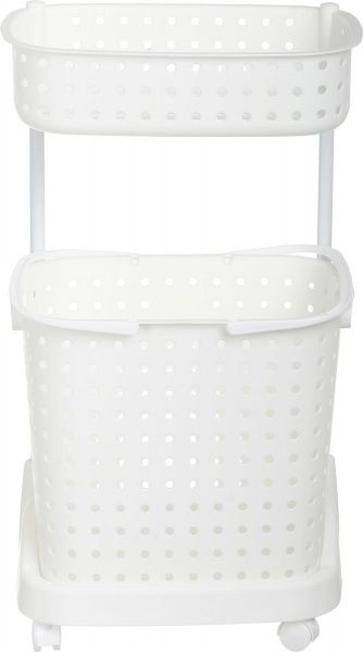 Кошик для білизни Handy Home двохярусна на колесах 430х320х715 мм