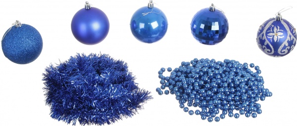 Набір ялинкових куль і декорацій в асортименті d 80 мм 27 шт./уп.