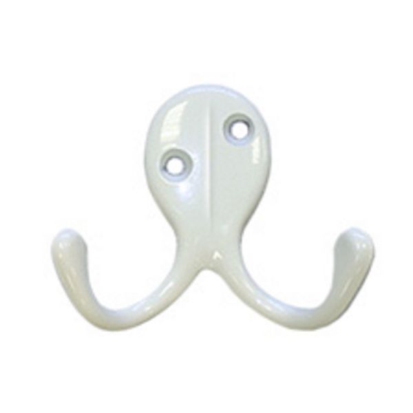 Крючок мебельный  Larvij LK0202WH белый