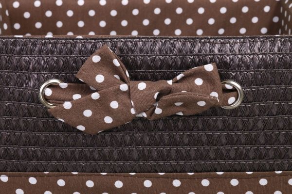 Кошик плетений з текстилем Tony Bridge Basket 35x25x19 см DSA16-7AB-4 