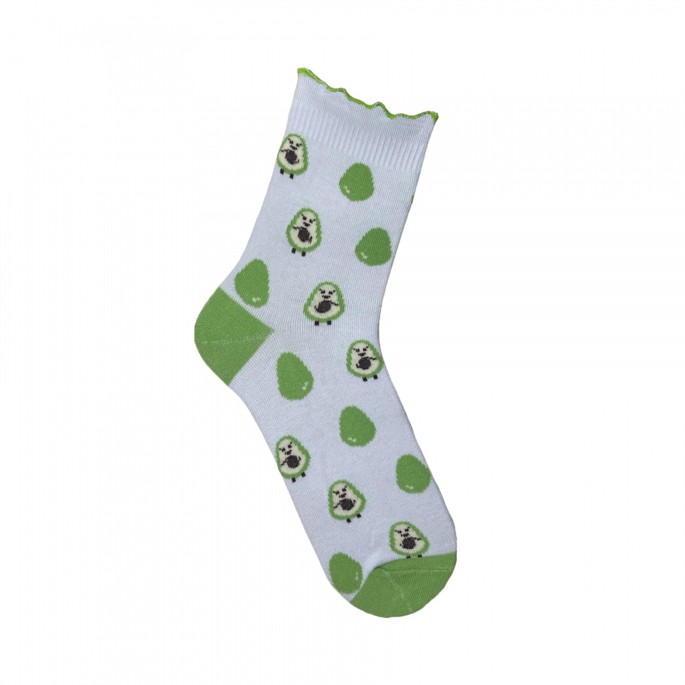 Шкарпетки жіночі Premier Socks з малюнком Авокадо р.23-25 білий