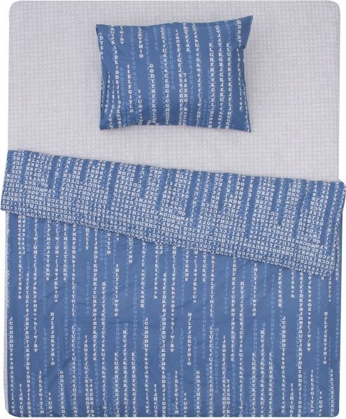 Комплект постільної білизни Code 1.5 синій із сірим UP! (Underprice) 