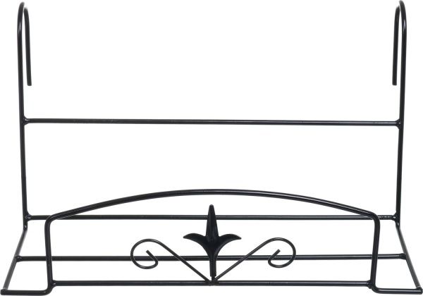 Держатель прямоугольный 38x15.8 см черный металл HY16-18