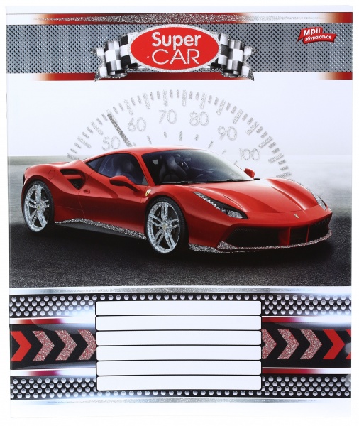 Тетрадь школьная с глитером 18 листов в клеточку в ассортименте Мечты сбываются