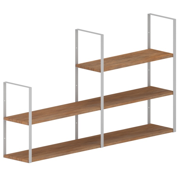 Кронштейн для полок Valore Прямоугольник тройной Loft SW-TR-21 белый