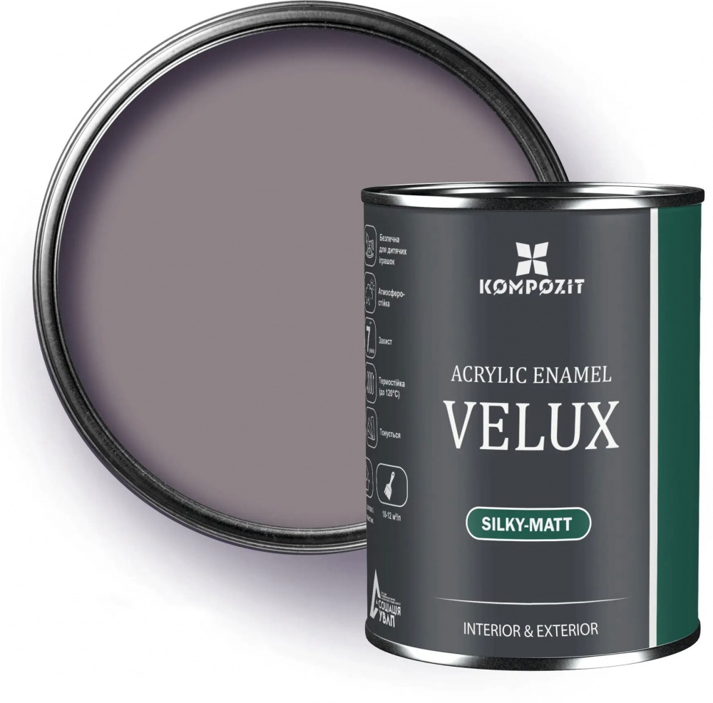 Емаль акрилова Kompozit VELUX 107 дюна шовковистий мат 0,75л