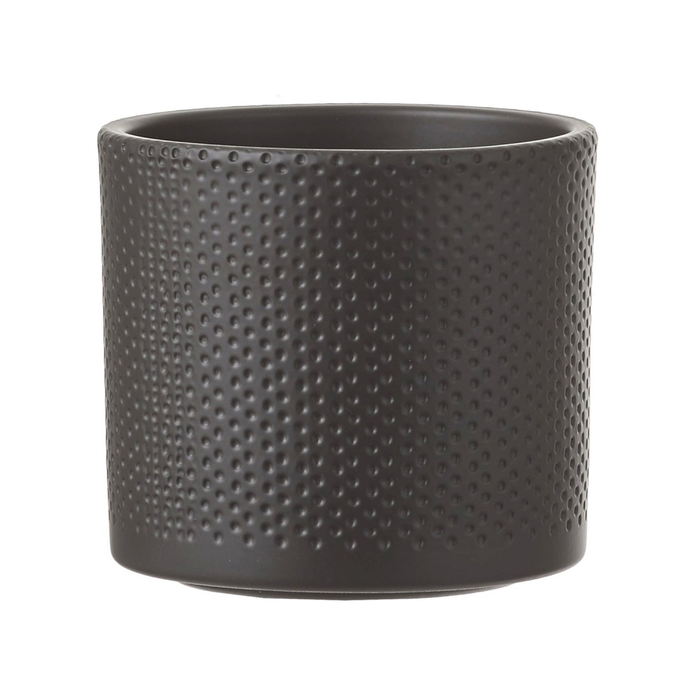 Вазон кераміка Era pot round 23х21,5 см круглий чорний матовий Edelman (1061607)