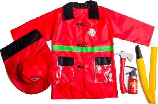 Костюм дитячий карнавальний Пожежника з аксесуарами червоний 513047 