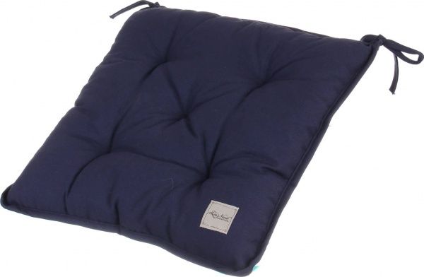 Подушка на стул 40х40 см Шарлотта синяя La Nuit