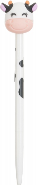 Ручка шариковая Веселая коровка прищуренная 