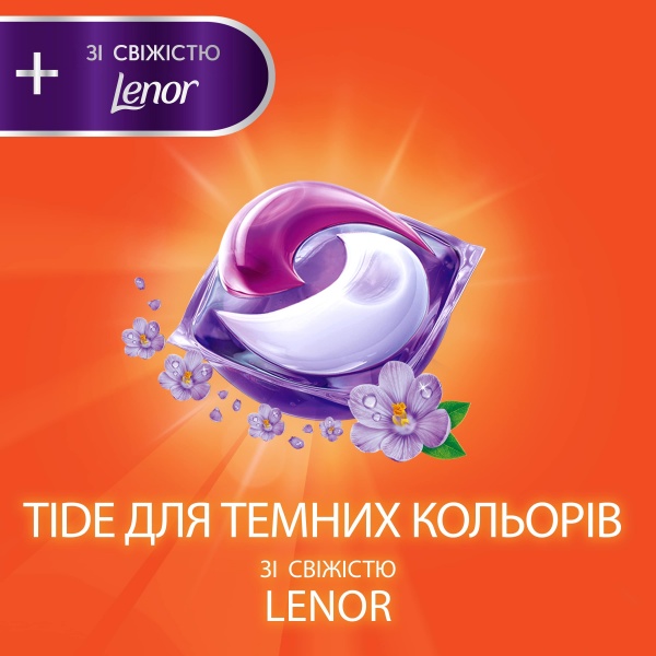 Капсули для машинного прання Tide Все-в-1 Для Чорних речей + Lenor Ефект 12 шт. 
