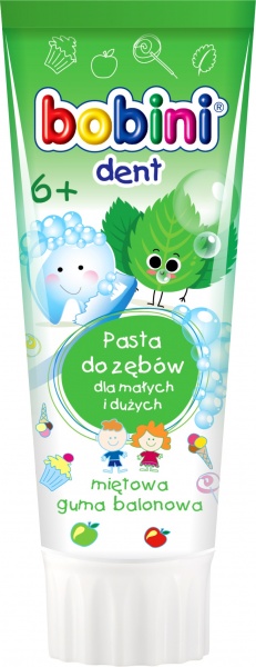 Зубная паста Bobini Kids Мint Bubble Gumn 75 мл