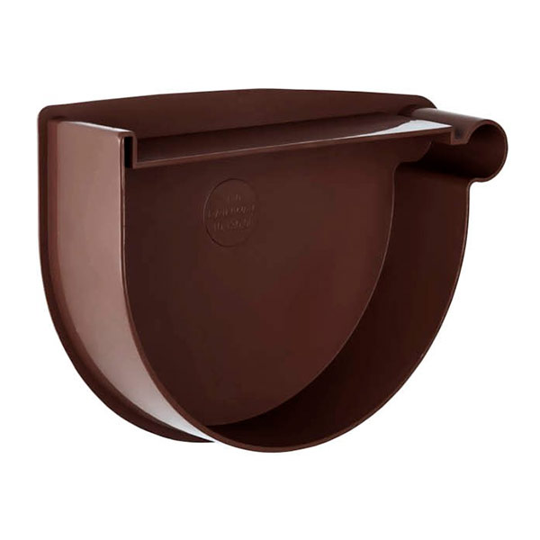 Заглушка лейки правая RAINWAY d90 мм коричневый 