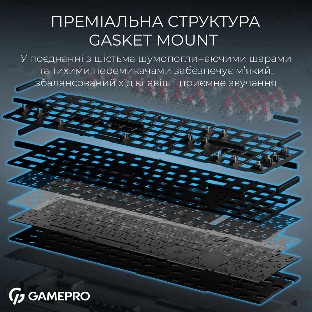 Клавиатура игровая GamePro (MK305BK) Asgard Drakkar Keychron Super black