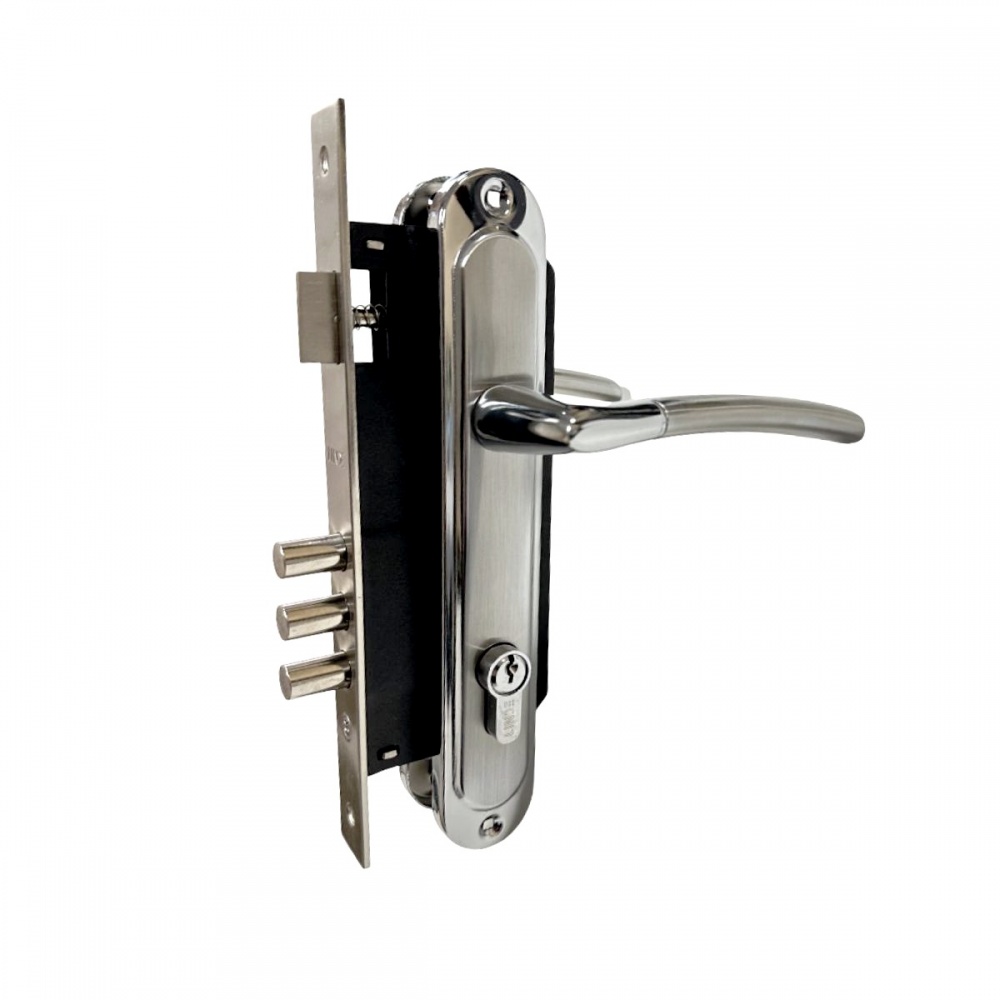 Комплект фурнитуры цилиндровый Linde A-1210 PZ 85 SN/CP 85 мм матовый никель/полированный хром без петель