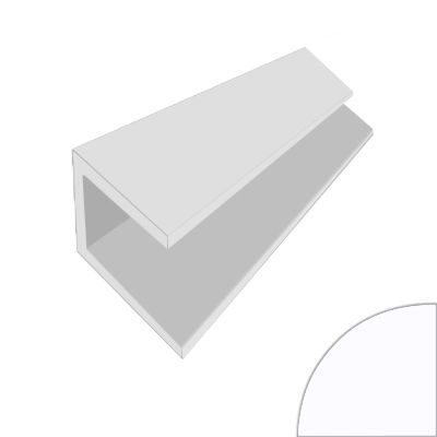 Профиль ПВХ стартовый Белый 8 мм (6 м.п.)