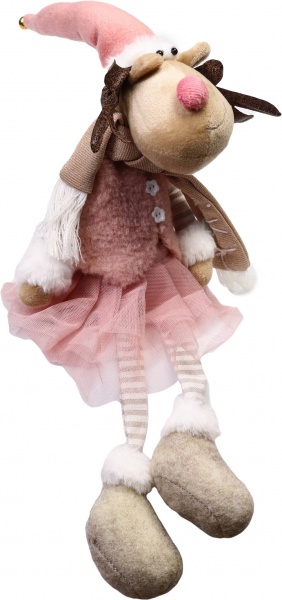 Декорация новогодняя Лосик сидящий в ассортименте 20 см 