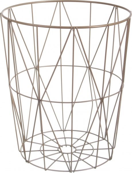 Стол-корзина Сканди 30х30х34 см белый с золотым 
