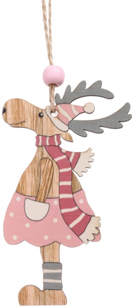 Декорація-підвіска рожева 8х1х10 см DH8047810 