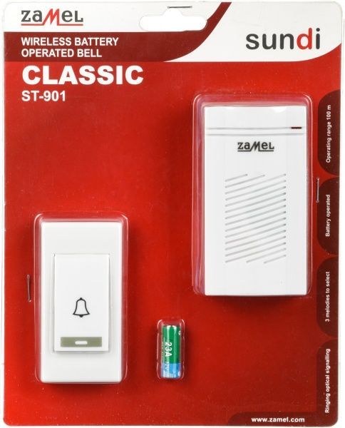Звонок электрический Zamel CLASSIC белый