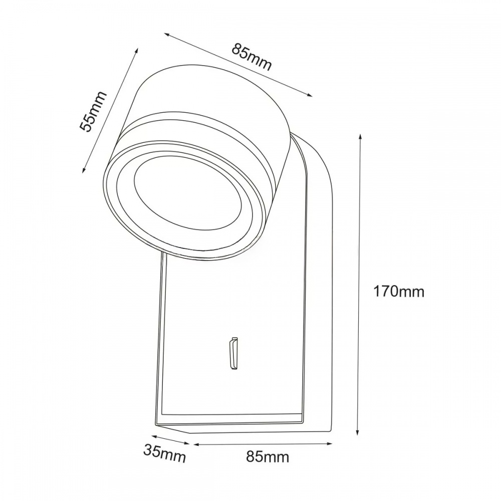 Бра LIGHT SET LUG LS-WL17085 12 Вт GX53 черный