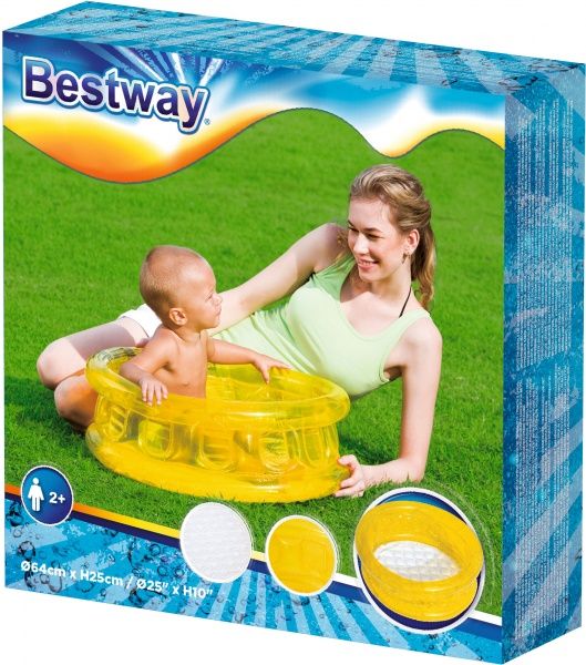Бассейн надувной Bestway 64х25 см 51112 цвет в ассортименте