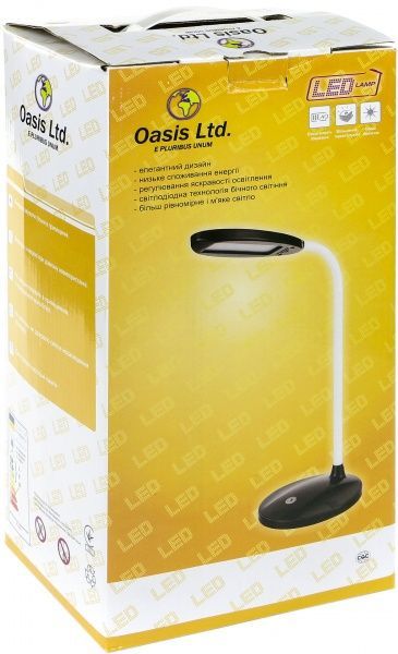 Настільна лампа офісна OASIS світлодіодна 6 Вт GD-504 black 