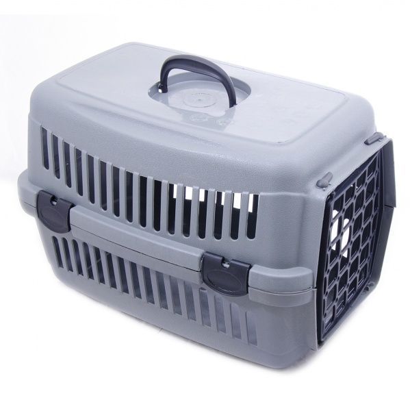 Переноска SGbox для кошек и собак серая до 12 кг SG16060