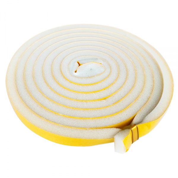 Ущільнювач самоклейкий Vektor (поролон) 20х10 мм 3 м білий