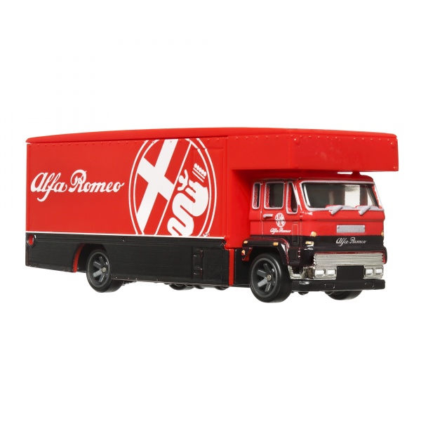 Машинка Hot Wheels Колекційна модель Alfa Romeo 155 V6 та транспортер Fleet Flyer серії 