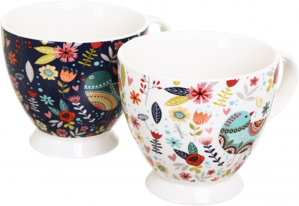 Набір чашок Fiora Blooming Birds 445 мл 2 шт.