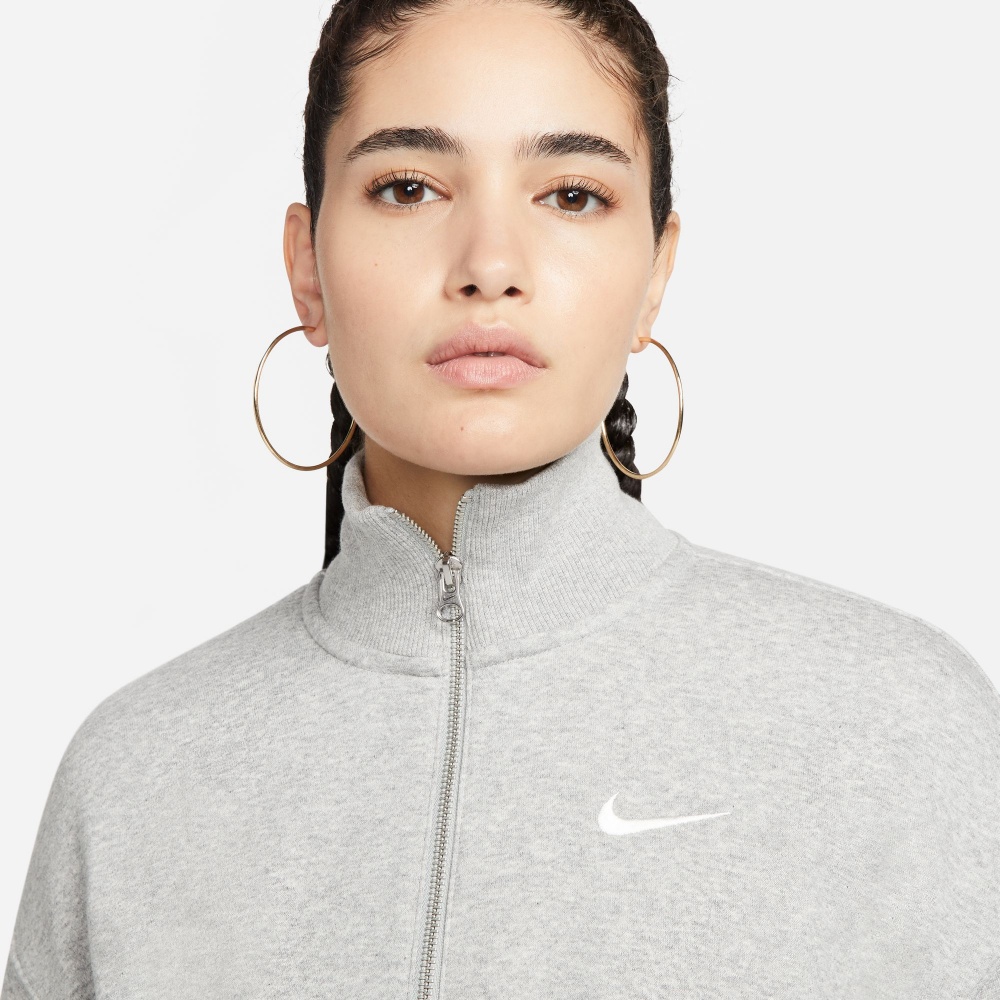 Джемпер Nike W NSW PHNX FLC QZ CROP DQ5767-063 р.XS сірий