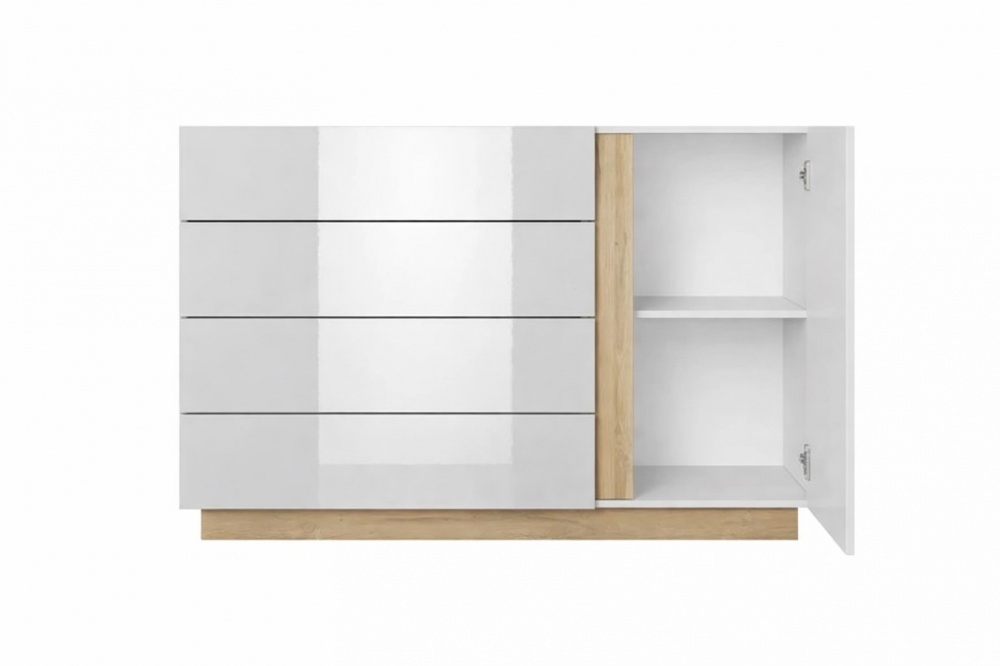 Комод Центр Меблів Porta 1380x905x406 мм дуб артізан/білий глянець