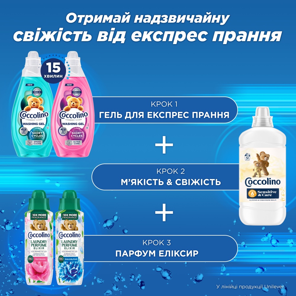 Парфум для білизни Coccolino Еліксир Чаруюча свіжість 0,46 л