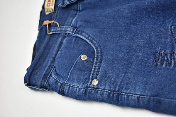 Джинсы CEMIX СО ШВОМ УТЕПЛЕННЫЕ р.134-140 синий 2402 