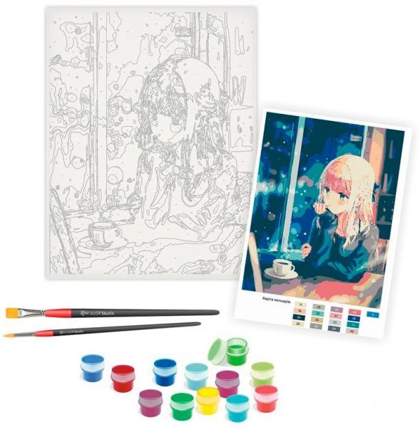 Набор, техника акриловая живопись по номерам Размышления Rosa Start 